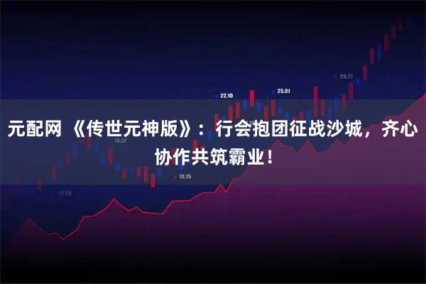 元配网 《传世元神版》：行会抱团征战沙城，齐心协作共筑霸业！